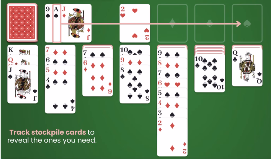 solitaire strategy about how to use the stockpile in Turn 3