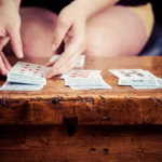 woman playing spider solitaire